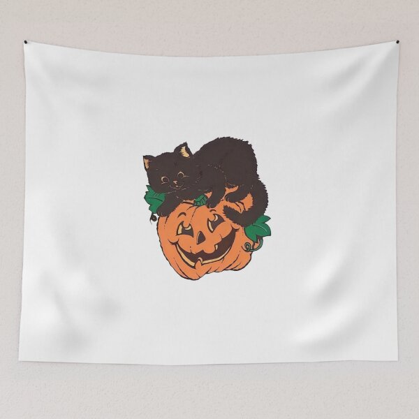 Item preview, Black Cat light up pumpkin, Smiling Pumpkin Funny, Halloween Blow Mold 2022 designed and sold by FirnandArt.