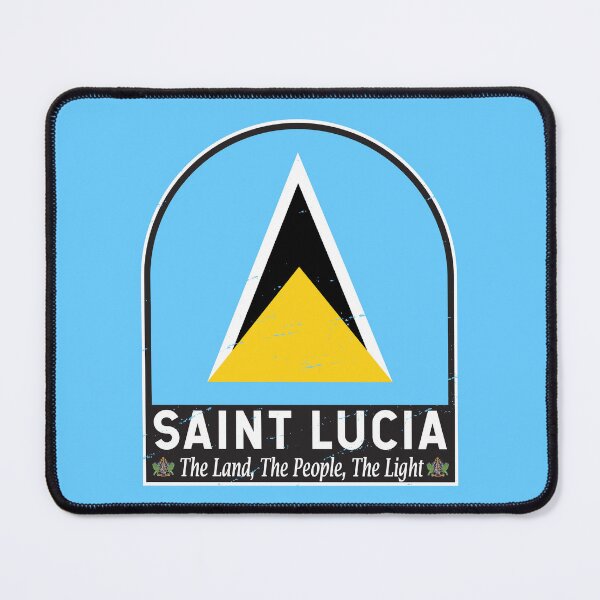 Item preview, Saint Lucia Flag Emblem Distressed Vintage designed and sold by KrisSidDesigns.