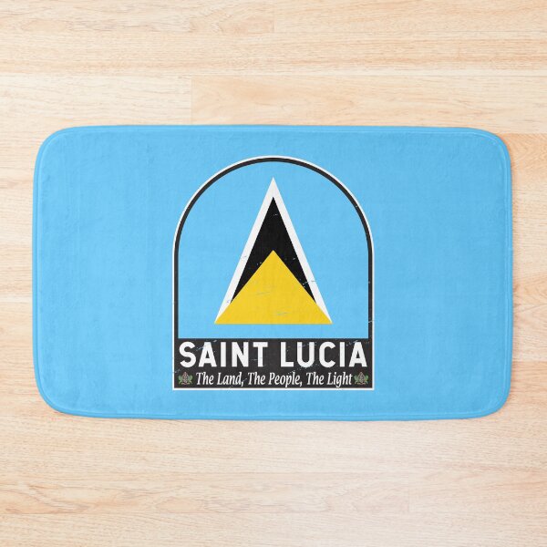 Item preview, Saint Lucia Flag Emblem Distressed Vintage designed and sold by KrisSidDesigns.