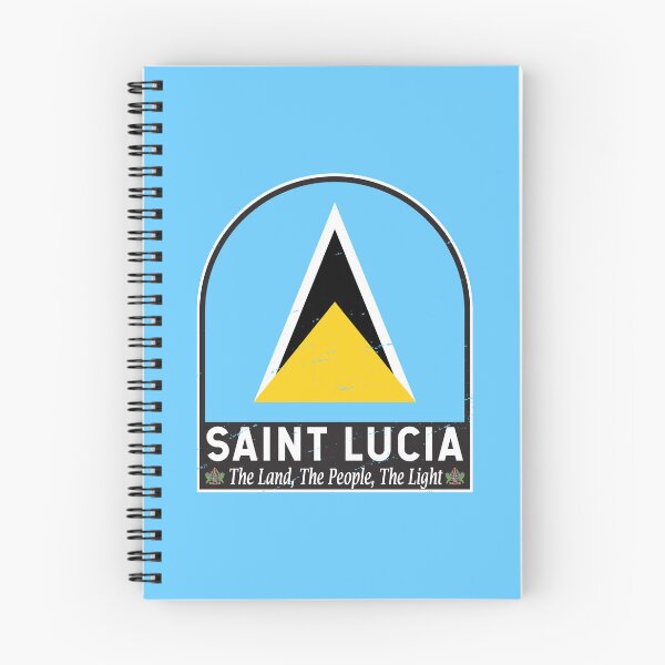 Item preview, Saint Lucia Flag Emblem Distressed Vintage designed and sold by KrisSidDesigns.