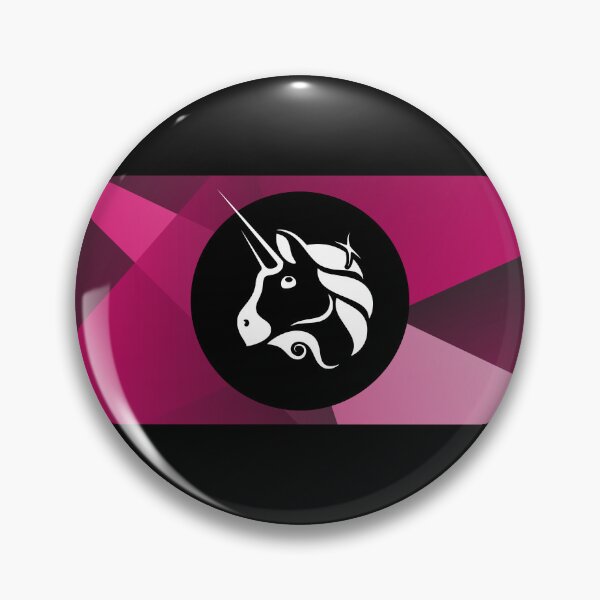 Item preview, Uniswap UNI Crypto Altcoin - Abstract Geometric Forms with Black White Logo designed and sold by CryptoMoods.