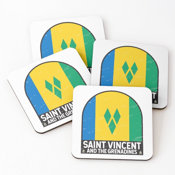 Item preview, Saint Vincent and the Grenadines Flag Emblem Distressed Vintage designed and sold by KrisSidDesigns.