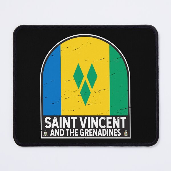 Item preview, Saint Vincent and the Grenadines Flag Emblem Distressed Vintage designed and sold by KrisSidDesigns.