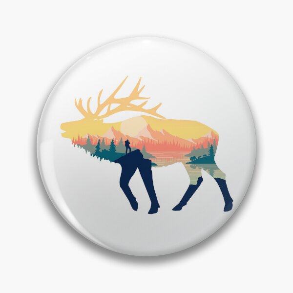 Item preview, moose wild landscape, hiking and nature designed and sold by landscapeworlds.