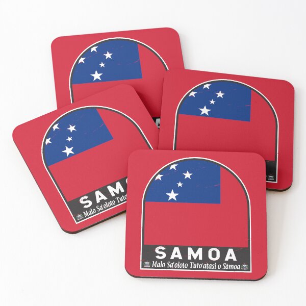 Item preview, Samoa Flag Emblem Distressed Vintage designed and sold by KrisSidDesigns.