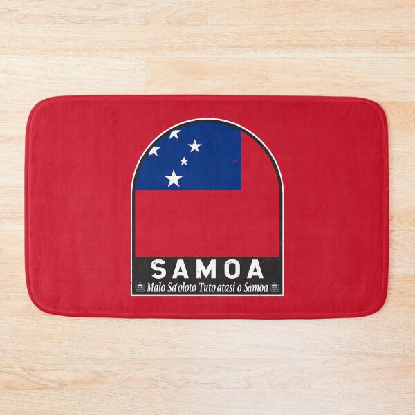 Item preview, Samoa Flag Emblem Distressed Vintage designed and sold by KrisSidDesigns.