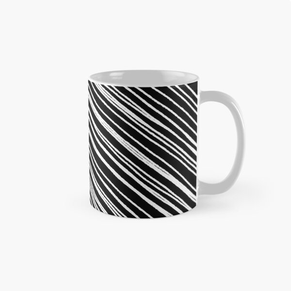 Item preview, Black and White Abstract Diagonal Stripe Pattern designed and sold by All-Black-White.