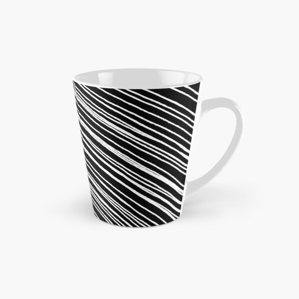 Item preview, Black and White Abstract Diagonal Stripe Pattern designed and sold by All-Black-White.