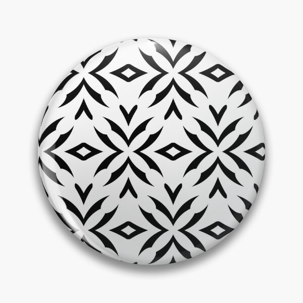 Item preview, Black and White Abstract Flower Pattern designed and sold by All-Black-White.