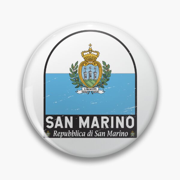 Artikelvorschau, San Marino-Flaggen-Emblem im Used-Look entworfen und verkauft von KrisSidDesigns.
