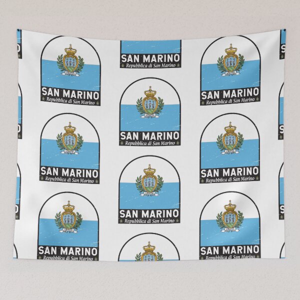 Item preview, San Marino Flag Emblem Distressed Vintage designed and sold by KrisSidDesigns.