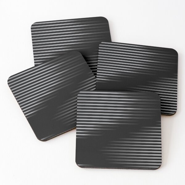 Item preview, Black and White Abstract Gradient Ombre Stripe Pattern designed and sold by All-Black-White.
