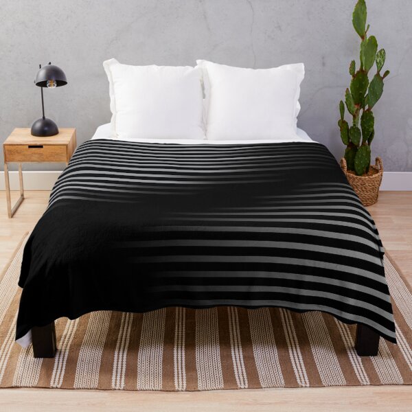 Item preview, Black and White Abstract Gradient Ombre Stripe Pattern designed and sold by All-Black-White.