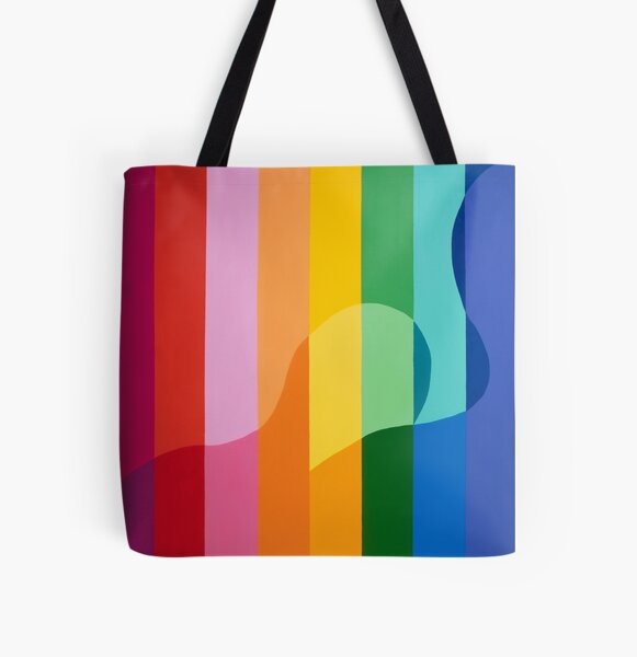 This must be the Place Original Rainbow Lovers painting by Heather Lynne Travis All Over Print Tote Bag