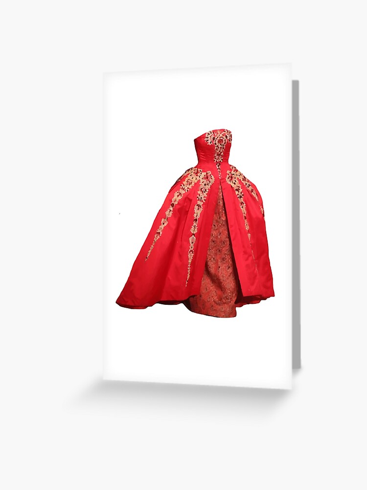 open lace back dress Anastasia Red Gown Broadway Costumes – LausenCrafts main image 1