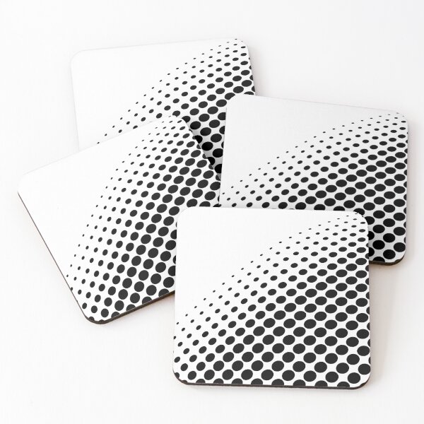 Item preview, Black and White Abstract Halftone Polka Dot Pattern designed and sold by All-Black-White.