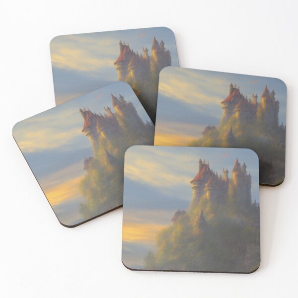 Item preview, Castle on a hill at sunset designed and sold by ArtySaxon.