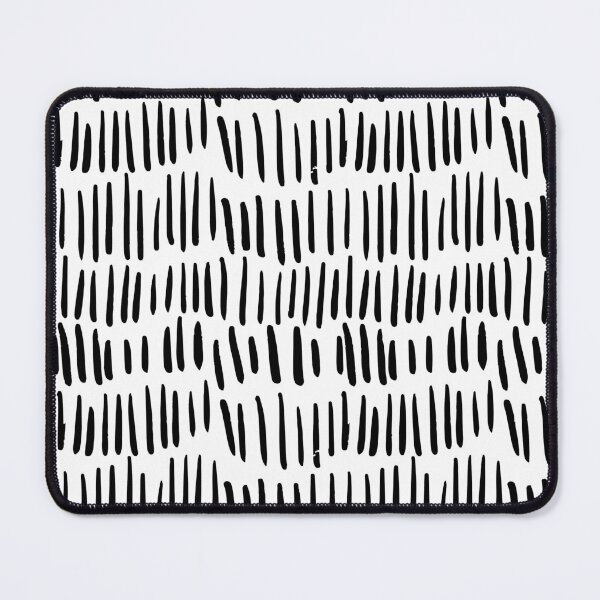 Item preview, Black and White Abstract Minimal Dash Line Pattern designed and sold by All-Black-White.
