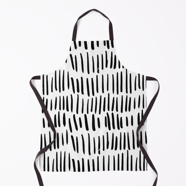 Item preview, Black and White Abstract Minimal Dash Line Pattern designed and sold by All-Black-White.