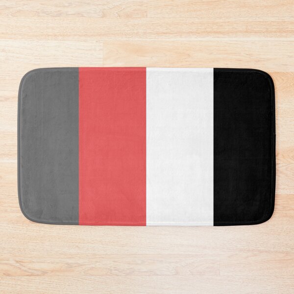 Item preview, Black and White, Red and Gray 4 Bold Wide Vertical Stripe Pattern designed and sold by All-Black-White.