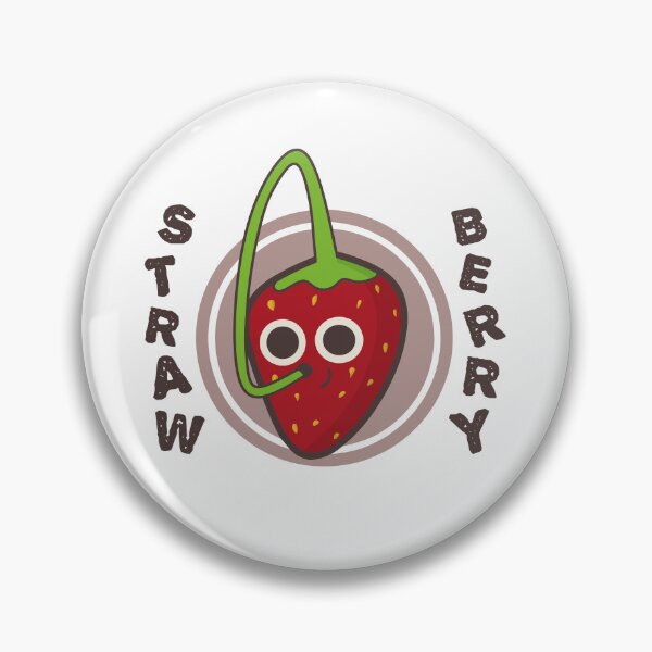 Item preview, Strawberry Pun, Fruit drinking with straw designed and sold by EnzoVectorism.
