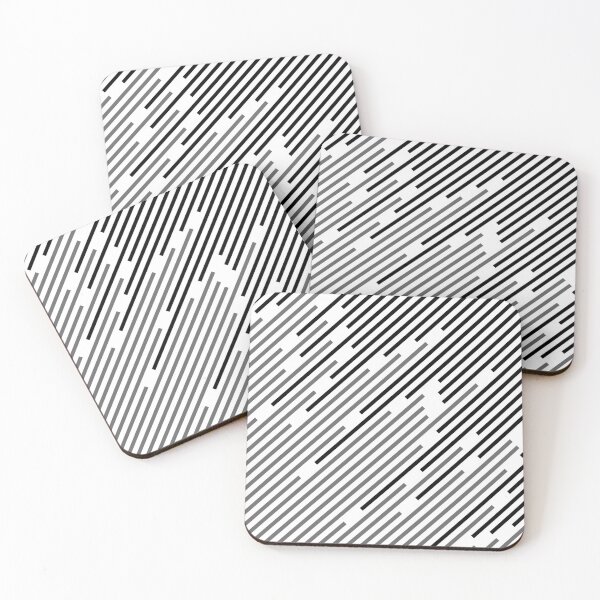 Item preview, Black and White Abstract Diagonal Stripe Line Pattern designed and sold by All-Black-White.