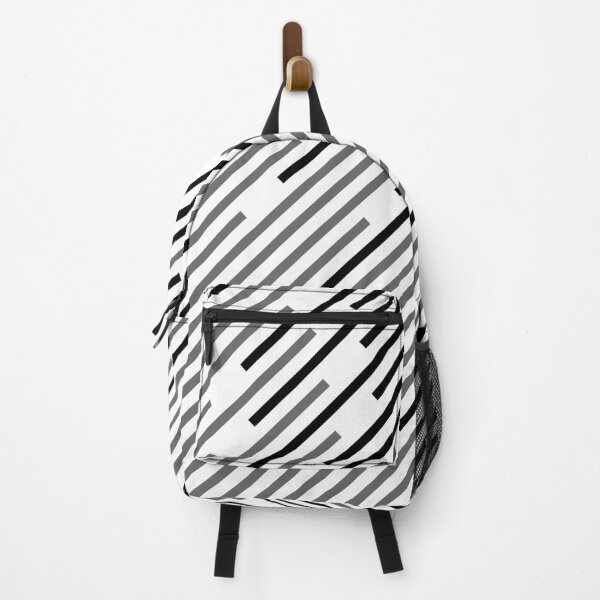 Item preview, Black and White Abstract Diagonal Stripe Line Pattern designed and sold by All-Black-White.
