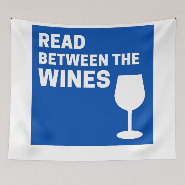 Item preview, Blue Cute Read Between the Wines designed and sold by TheCreativeFab.
