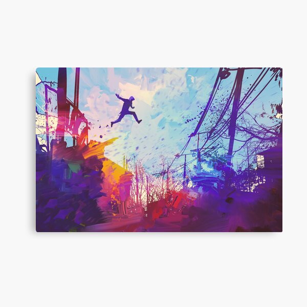 Modern Parkour Free Running Urban Obstacle Course Canvas Print