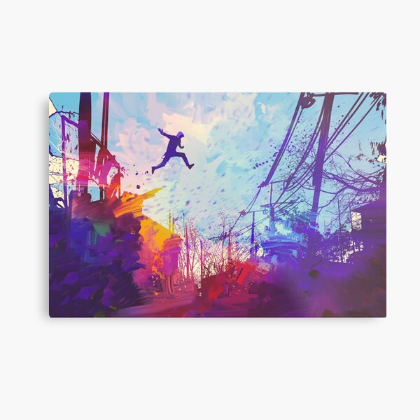 Modern Parkour Free Running Urban Obstacle Course Metal Print
