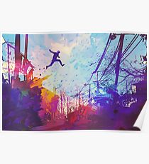 Parkour Urban Obstacle Course Poster