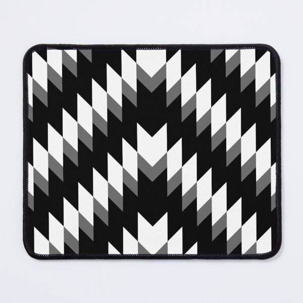Item preview, Black and White Abstract Geometric Zigzag Chevron Pattern designed and sold by All-Black-White.