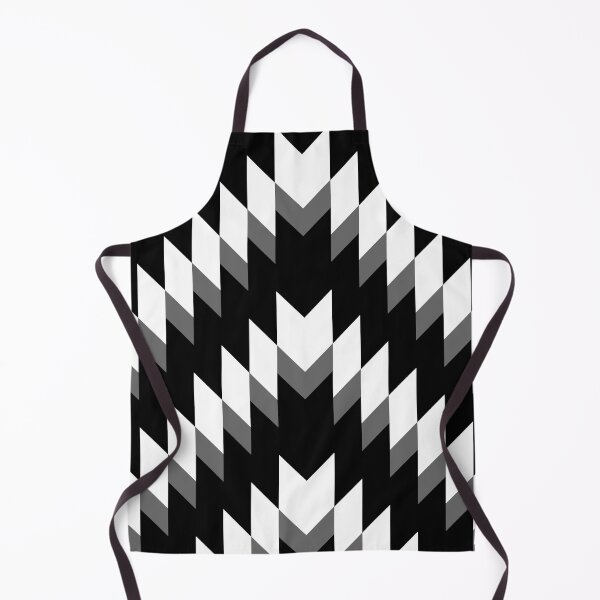 Item preview, Black and White Abstract Geometric Zigzag Chevron Pattern designed and sold by All-Black-White.
