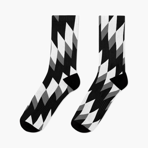 Item preview, Black and White Abstract Geometric Zigzag Chevron Pattern designed and sold by All-Black-White.