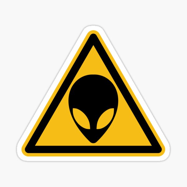 Item preview, Salty-Dog Alien Caution Road Sign designed and sold by salty-dog.