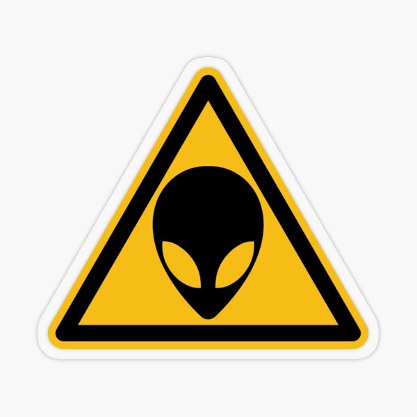 Item preview, Salty-Dog Alien Caution Road Sign designed and sold by salty-dog.