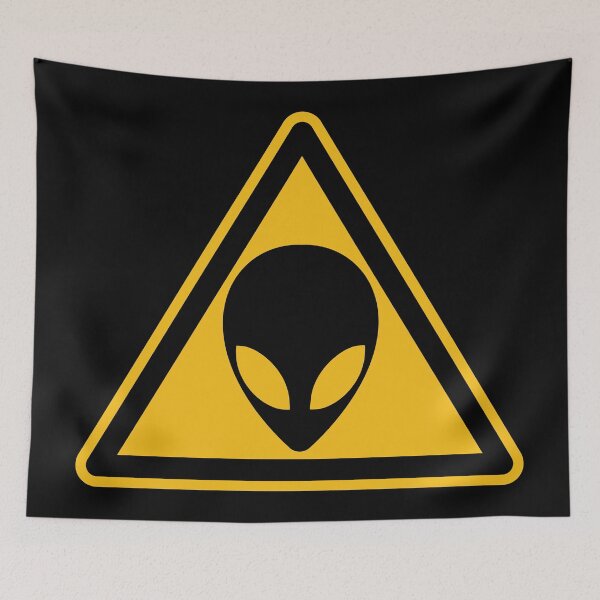 Item preview, Salty-Dog Alien Caution Road Sign designed and sold by salty-dog.