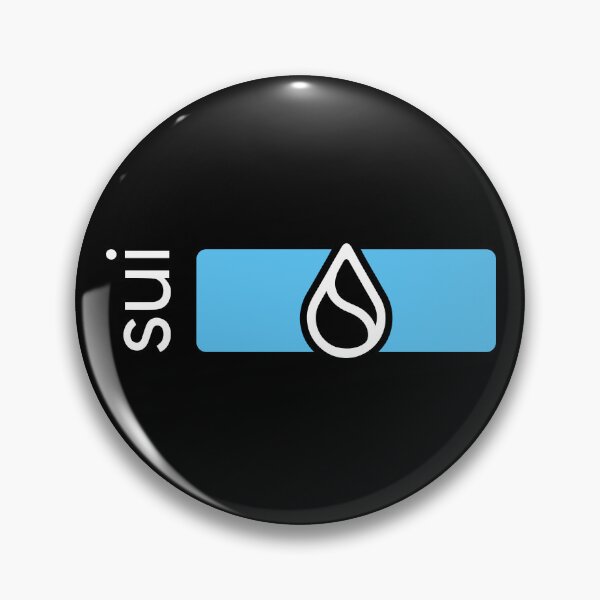 Item preview, Sui SUI Crypto Altcoin - Blue Rectangle with Rounded Corners designed and sold by CryptoMoods.