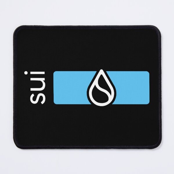 Item preview, Sui SUI Crypto Altcoin - Blue Rectangle with Rounded Corners designed and sold by CryptoMoods.