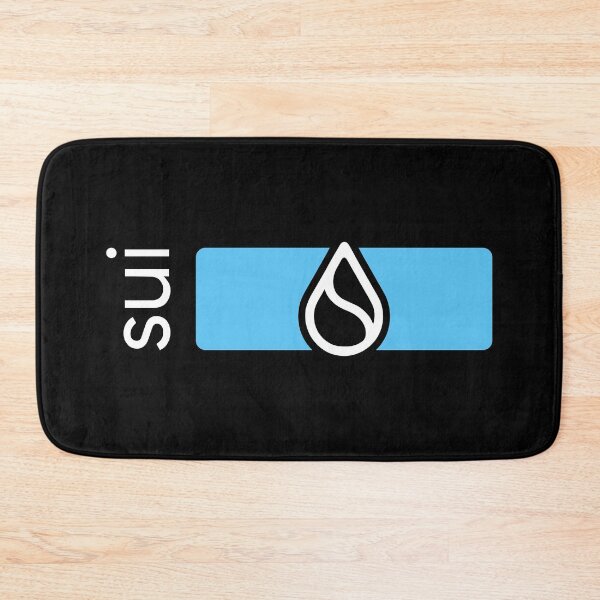 Item preview, Sui SUI Crypto Altcoin - Blue Rectangle with Rounded Corners designed and sold by CryptoMoods.
