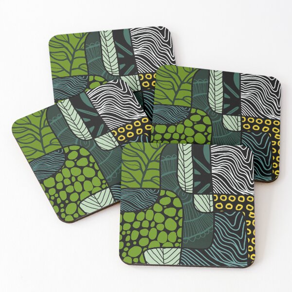 Item preview, Green Patterns Abstract Mixed Media Design designed and sold by NancyMerkle.