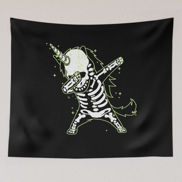 Item preview, Dabbing Unicorn Skeleton Shirt Dab Hip Hop X-Ray Glow Effect designed and sold by vomaria.