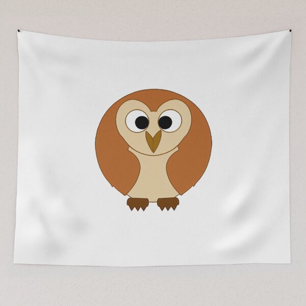 Item preview, A cartoonish round barn owl IX designed and sold by BrachiaST.