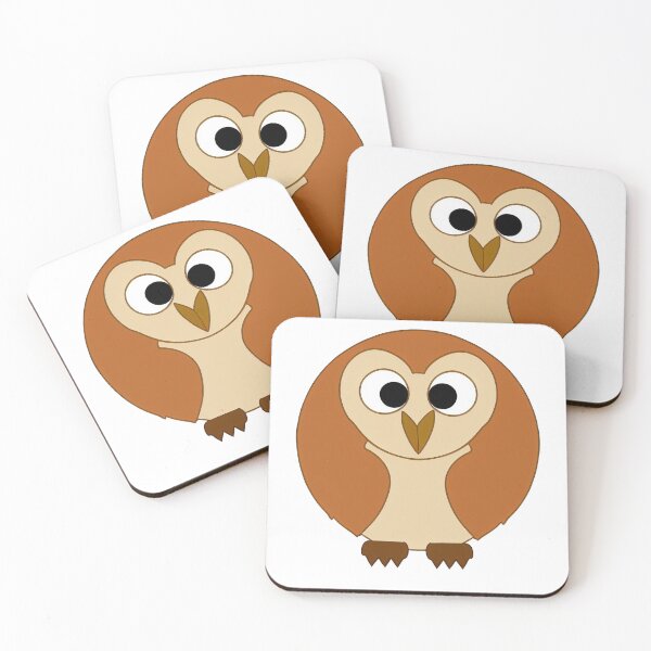 Item preview, A cartoonish round barn owl IX designed and sold by BrachiaST.