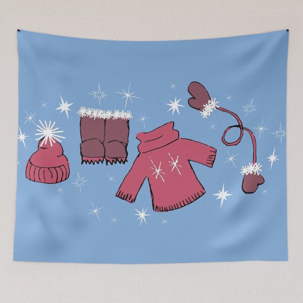 Item preview, Winter weather snow lover gear cartoon illustration designed and sold by AngelDawnDesign.