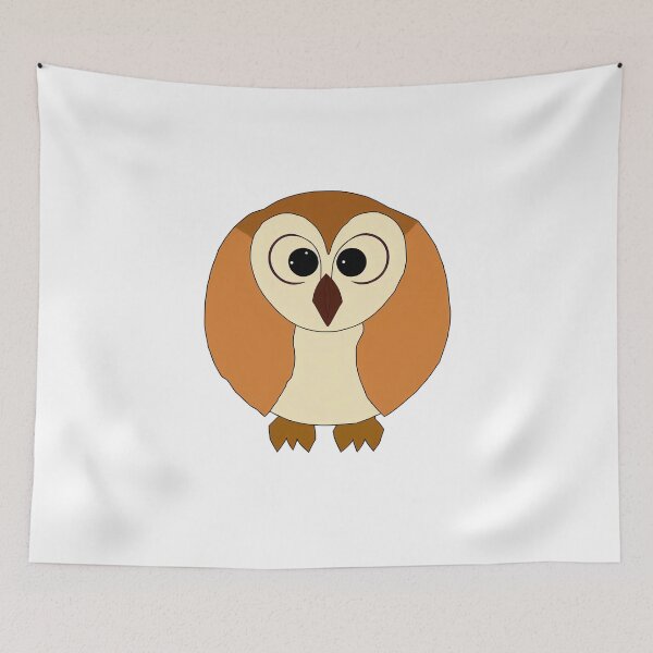 Item preview, A cartoonish round barn owl with starry eyes II designed and sold by BrachiaST.