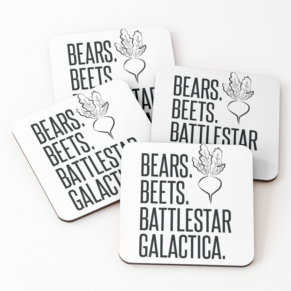 Bears Beets Battlestar Galactica Coasters (Set of 4)
