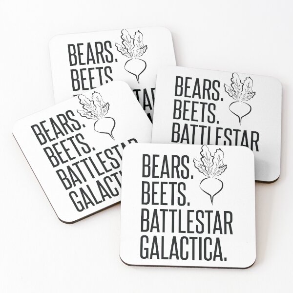 Bears Beets Battlestar Galactica Coasters (Set of 4)