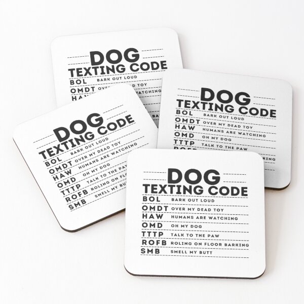 Item preview, Dog Texting Codes designed and sold by zabanakobikic.