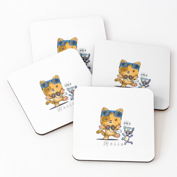 Item preview, Funny cat t shirt hello cat stickers designed and sold by Sanvente.